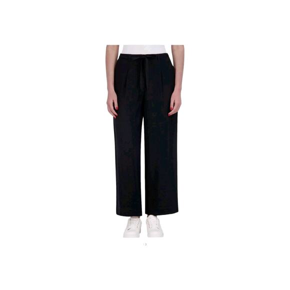 DKNY Women's Pull On Drawstring Ankle Pant, Black, 14 - Picture 1 of 4